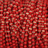 5 Feet Red Enameled 3mm Smooth Round Ball Beaded Chain -Brass Plated Bohemian Rosary Chain BD701