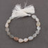 1 Strand Multi Moonstone Faceted Pear Briolettes -Center Drill Beads. 11mmx9mm-13mmx9mm 8 inches BR1806