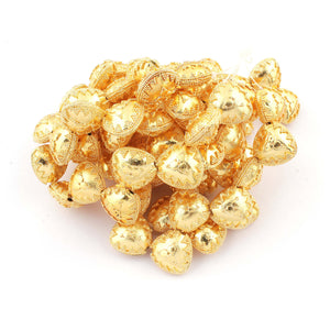 1 Strand 24k Gold Plated Designer Copper Casting Trillion Beads - Jewelry- 17mmx16mm 7 Inches GPC152 - Tucson Beads