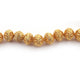 1 Strand 24k Gold Plated Designer Copper Casting Round Ball Beads- 15mm - Jewelry Making- 8 Inches GPC042 - Tucson Beads