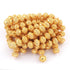 1 Strand 24k Gold Plated Designer Copper Casting Round Ball Beads - 14mmx15mm - Jewelry Making- 8 Inches GPC054