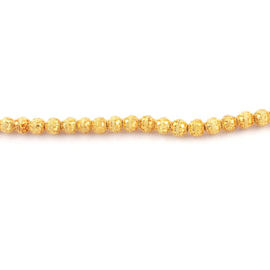 1 Strand 24k Gold Plated Designer Copper Casting Round Ball Beads - Jewelry Making- 7mmx8mm 8 Inches GPC132 - Tucson Beads