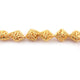 1 Strand 24k Gold Plated Desiner Copper Diamond Shape Beads - Jewelry - 17mmx14mm 8 Inches GPC125 - Tucson Beads