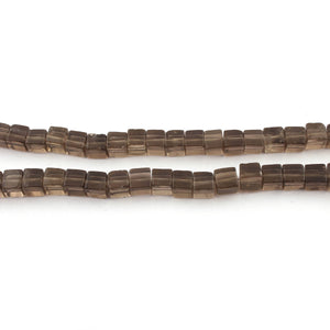2 Strand Smoky Quartz  Faceted Cube Beads Briolettes - Box Shape Beads 6mm-7mm 8 Inches BR1609 - Tucson Beads