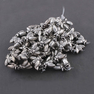1 Strand Oxidized Silver Plated Designer Copper Casting Bee Beads - 17mmx17mm - Copper Jewelry - 8 Inches GPC010 - Tucson Beads