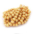 1 Strand 24k Gold Plated Designer Copper Casting Round Ball Beads - 11mmx13mm - Jewelry Making - 8 Inches GPC059