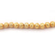 1 Strand 24k Gold Plated Designer Copper Casting Round Ball Beads - 11mmx13mm - Jewelry Making - 8 Inches GPC059 - Tucson Beads