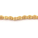 1 Strand 24k Gold Plated Designer Copper Casting Oval Beads - Jewelry Making - 16mmx14mm 8 Inches GPC015 - Tucson Beads