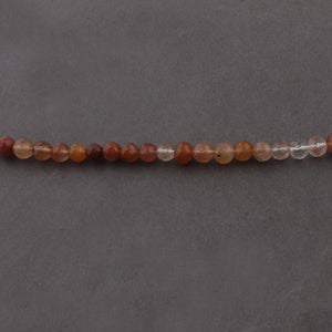 1 Strand Orange Rutile Faceted Round Ball Briolettes - Orange Rutile Briolettes 7mm 14 Inches BR2606 - Tucson Beads