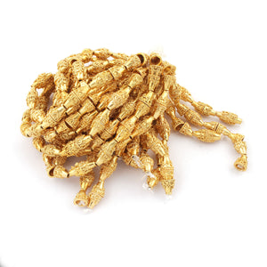 1 Strand 24k Gold Plated Designer Copper Casting Cone Beads - Jewelry Making - 8mmx7mm 8 Inches Gpc089 - Tucson Beads