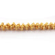 1 Strand 24k Gold Plated Designer Copper Casting Half Cap Beads - Jewelry Making- 9mmx4mm 8.5 Inches GPC040 - Tucson Beads