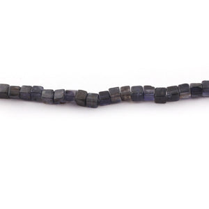 1 Strands Iolite Smooth Cube Briolettes -  Iolite Plain Box Shape Beads 4mmx6mm-6mmx7mm 8 Inches BR1641 - Tucson Beads