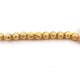 1 Strand 24k Gold Plated Designer Copper Ball Beads - Jewelry - 15mm 7.5 Inches GPC065 - Tucson Beads