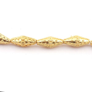 1 Strand 24k Gold Plated Designer Copper Bicone Beads - Jewelry - 26mmx11mm 8 Inches GPC325 - Tucson Beads