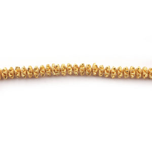 1 Strand 24k Gold Plated Designer Copper Casting Half Cap Beads - Jewelry - 9mmx3mm 8.5 Inches GPC320 - Tucson Beads