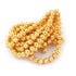 1 Strand 24k Gold Plated Designer Copper Casting Round Ball Beads - 9 mm - Jewelry Making  - 8 Inches GPC008