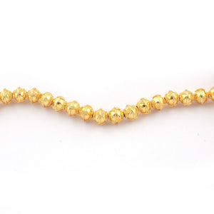 1 Strand 24k Gold Plated Designer Copper Casting Round Ball Beads - 9 mm - Jewelry Making  - 8 Inches GPC008 - Tucson Beads