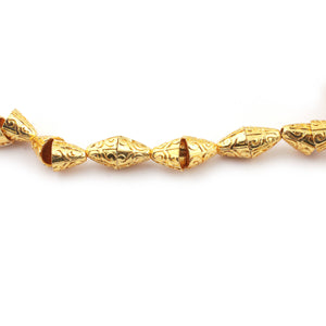1 Strand 24k Gold Plated Designer Copper Casting Cone Beads - Jewelry - 14mmx14mm 8 Inches GPC322 - Tucson Beads