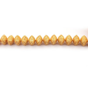 1 Strand 24k Gold Plated Designer Copper Casting Square Shape Beads - Jewelry Making- 17mm 9 Inches GPC002 - Tucson Beads
