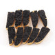 10 Pcs Black Agate 24K Gold Plated Horn Shape Sparkle Druzy Single Bail Pendant 34mmx11mm-37mmx12mm DRZ058 - Tucson Beads