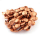 2 Strands Top Grade Finest Quality  Side Disc Round Scratch Finish Copper Beads 20mm 7.5inch GPC550 - Tucson Beads