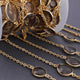 2 Feet Smoky Quartz  Rosary Style Beaded Chain - Bezel Continuous connectors 24k Gold Plated BD848 - Tucson Beads