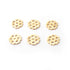 50 Pcs Finest Quality Golden Flower Charm Pendant 24k Gold Plated  11mm  Pack of 100Pieces GPC564