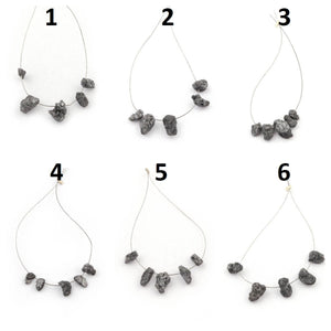 5 Pcs Black Diamond  Nuggets, Rough Diamond Beads, Natural Raw Diamond Chips Beads (You Choose) SB5225 - Tucson Beads