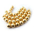 1 Strand Aaa Quality Brush Round Balls  24K Gold Plated on Copper - Round Matt Finish Balls Beads 20mm 8 Inches Strand GPC490
