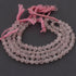 1 Strand Rose Quartz Faceted Center Drill  Ball Beads 8mm-9mm 8 Inches BR3881