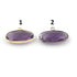 5 Pcs Amethyst Faceted Oval Vermeil /Oxidized Silver Single Bail Pendant - 21mmx14mm SS220 (You Choose)
