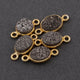 Listing For 10 Pcs Mystic Black Druzy Druzzy Drusy Bezel 925 Sterling Vermeil Oval Double Bail Connector SS211 - Tucson Beads