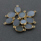 10 Pcs Mystic Black Druzy Druzzy Drusy Oval 925 sterling Vermeil Double Bail Connector 17mm-18mm SS213 - Tucson Beads