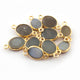 10 Pcs Mystic Brown Druzy Druzzy Drusy Bezel Oval 925 Sterling Vermeil Double Bail Connector 15mm-17mm SS214 - Tucson Beads