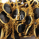 1 Foot Andalusite Connector Chain - 24k Gold  Plated Bezel Continuous Connectors Beaded  Chain BD856 - Tucson Beads