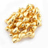 1 Strand Gold Fancy Trillion Beads 24K Gold Plated  - Copper Fancy Beads 20mmx13mm  8 Inch GPC463