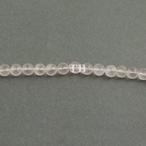 1 Strand Rose Quartz  Faceted Balls - Rose Quartz Balls Beads 7mm-8mm 8 Inches BR3951 - Tucson Beads