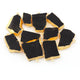 10 Pcs Black Rutile Druzy Druzzy Drusy Slice Electroplated 24K Gold Plated Pendant - 20mmx14mm-33mmx19mm Drz150 - Tucson Beads