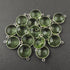 10 Pcs Green Amythest 925 Sterling Silver Faceted Round Double Bail Connector-  21mmx15mm  SS321