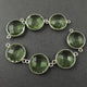 4 Pcs Green Amythest 925 Sterling Silver Faceted Round Double Bail Connector-  21mmx15mm  SS321 - Tucson Beads