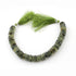 1 Long Strand Green Rutile German Cut Rondelle Briolettes - Green Rutile Wheel Rondelle Beads 11mm 8Inch Long BR4039