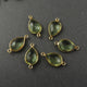 Listing is For Four (8) Pcs Green Amethyst 925 Sterling Vermeil Faceted Pear Double Bail Connector - SS430 - Tucson Beads