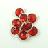 9 Pcs Red Hydro Round Faceted 925 Sterling Silver Single Bail Pendant 12mmx9mm-14mmX11mm SS454