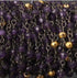 5 Feet Amethyst 3mm-3.5mm Gold Pyrite Black Wire Rosary Beaded Chain - Beads wire wrapped chain Bdb012