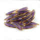 5 Pcs Amethyst Black Polish & Gold Plated Faceted Long Pear Drop Single Bail Pendant PC276 - Tucson Beads