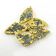 Sodalite Druzy Druzzy Drusy Electroplated 24K Gold Plated Edges - Restring Hole In Both Side DRZ005 - Tucson Beads
