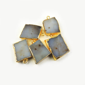 Mix Druzy Drussy Duzzy Cluster Electroplated 24K Gold Plated Single Bail Pendant Drz015 - Tucson Beads