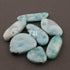 Natural Larimar Smooth Cabochon - Larimar Loose Gemstone , Caribbean Larimar , 45mmx22mm-32mmX24mm  LGS513