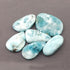 Natural Larimar Smooth Pear Cabochon - Larimar Loose Gemstone , Caribbean Larimar , 55mmx39mm-40mmX22mm  LGS540