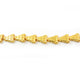 1 Strand 24k Gold Plated Designer Copper Casting Trillion Beads - Jewelry- 18mmx15mm 8 Inches GPC630 - Tucson Beads